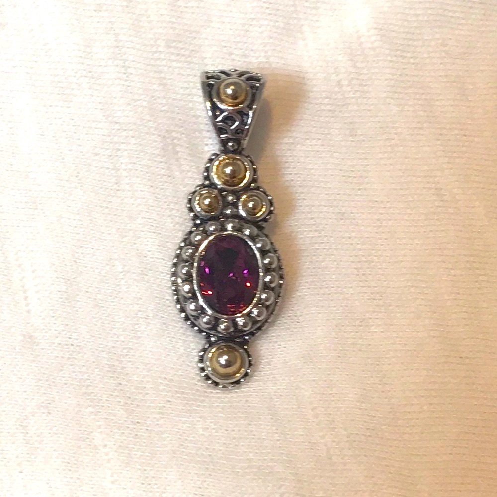 Lia Sophia Silver & Purple Pendant